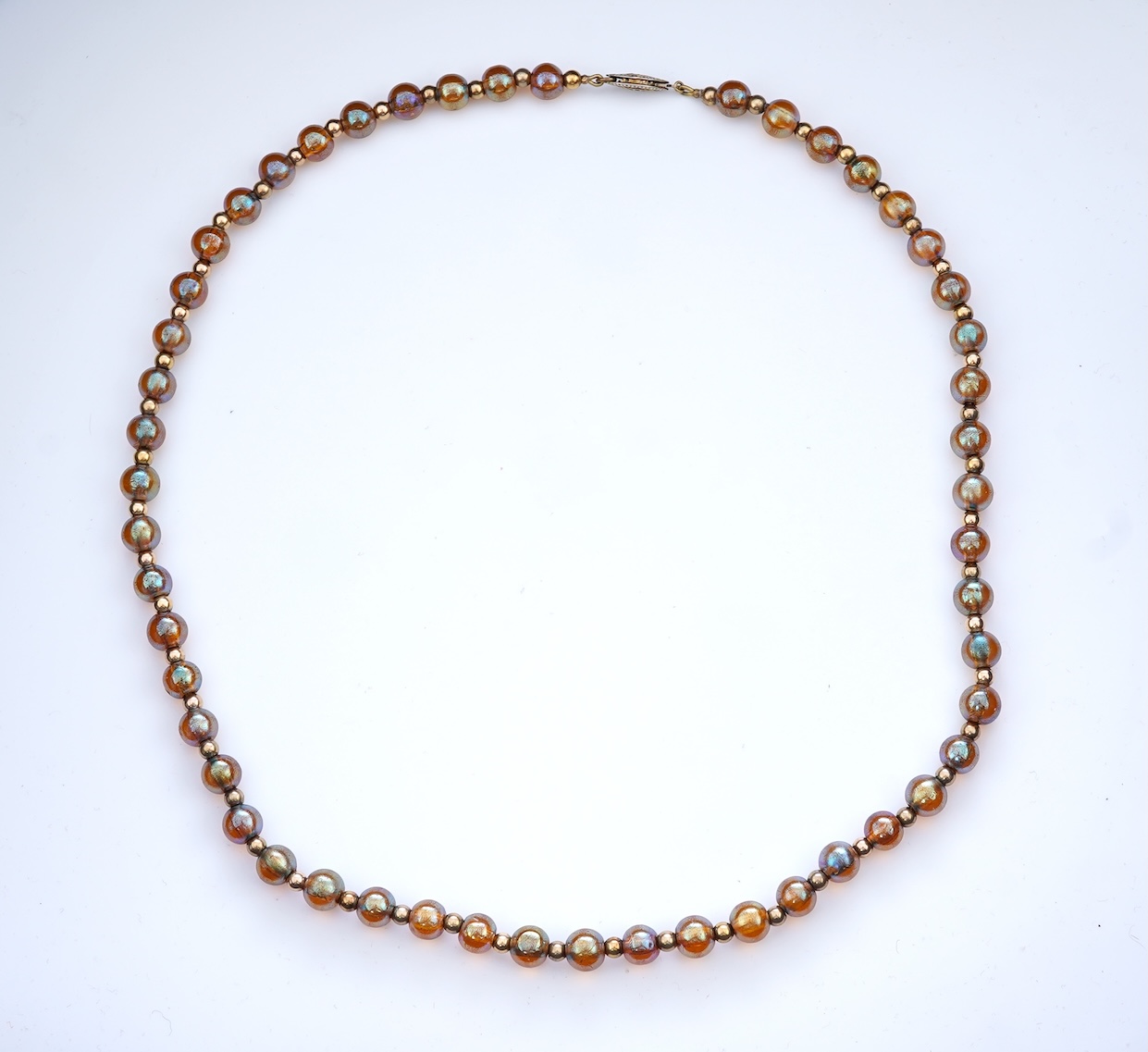 WMF (Wurttembergische Metallwarenfabrik), a 'Myra' glass bead necklace, circa 1930